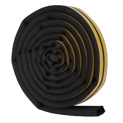5 Μέτρα 14*12mm Αυτοκόλλητη Μονωτική Ταινία Στεγανοποίησης Πόρτας Παραθύρου Ηχομόνωσης Αντικουνουπική (Μαύρος)
