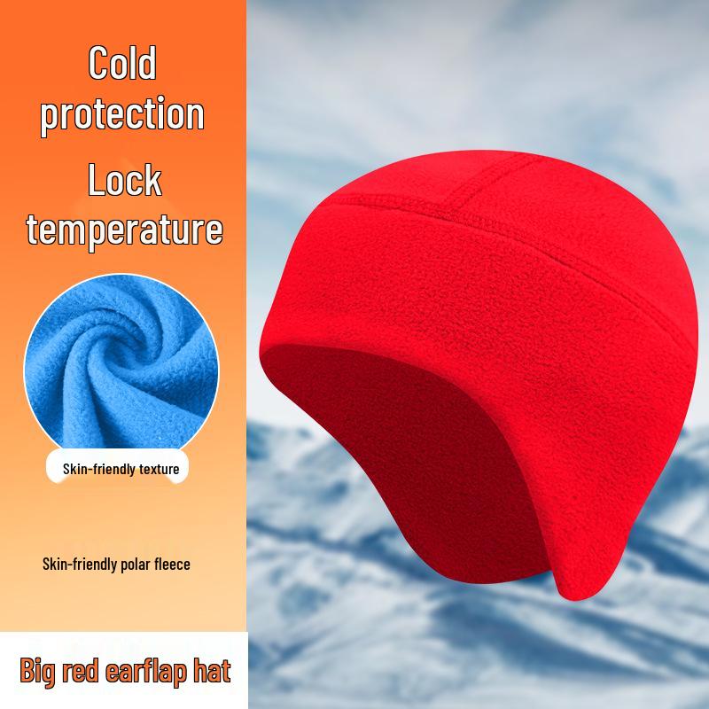 Zagęszczona zimowa czapka z pluszem: Styl Europejski i Amerykański, Kolarstwo na Świeżym Powietrzu, Ochrona Uszu, Dwuwarstwowa Ochrona przed Zimnem, Czapka Narciarska i Motocyklowa