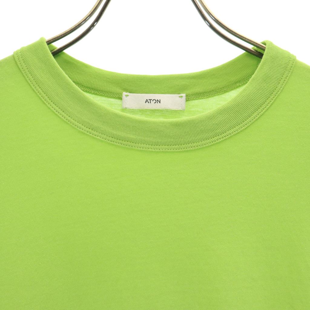 ATON made in Japan Short sleeve T-shirt 1 Green system Plain Men's Used