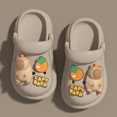Kapibara Children's Hole Shoes New Summer Boys Stepping On Shit Feeling Parent-child Non-slip Slippers Baby Girls Sandals