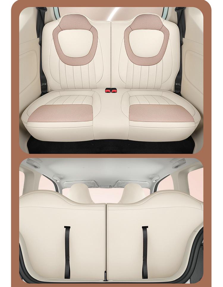 2024 Wuling Hongguang MINI Macaron Car Seat Cover, Third Gen, Cartoon Design, Universal Fit, Full Coverage for All Seasons, 170km.