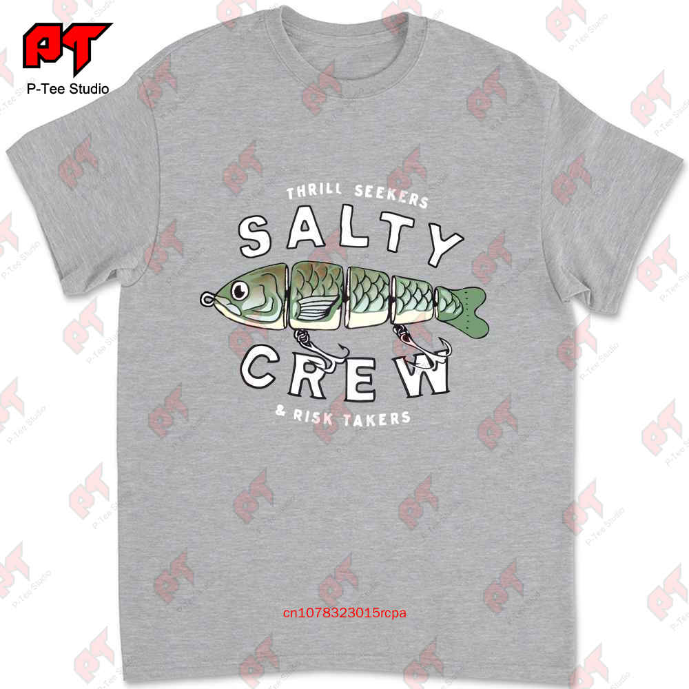 

Org Salty Crew Mens Thrill Seekers Risk Takers Surf Snow Skate Rare T Shirt L 31DH L