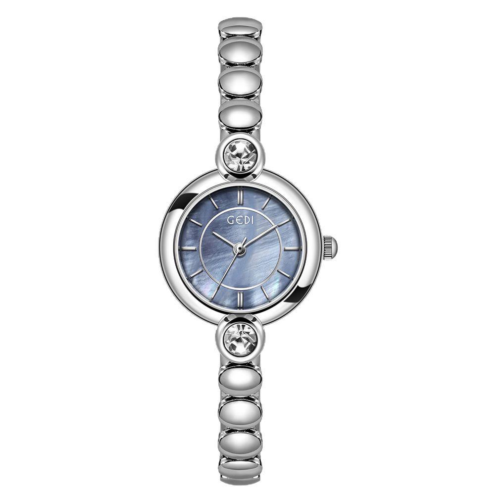 Gedi Luxury Mother-Daughter Mother-of-Pearl Quartz Watch with Alloy Bracelet – Waterproof and Exquisite Design