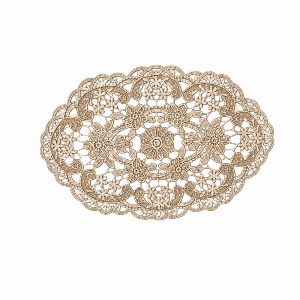 Flower Embroidery Lace Table Mat Embroidered Vase Table Lamp Pad Lace Table Cloth Beside Table
