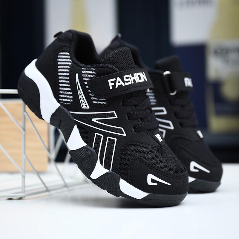 Boys' Waterproof Leather Sneakers for Fall/Winter – Casual, Velcro Running Shoes for Elementary to Middle School