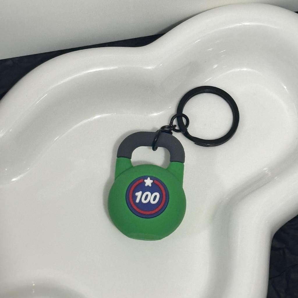 Miu Series Dumbbell Plate Keychain: Trendy Fitness Accessory & Sports Jewelry Gift