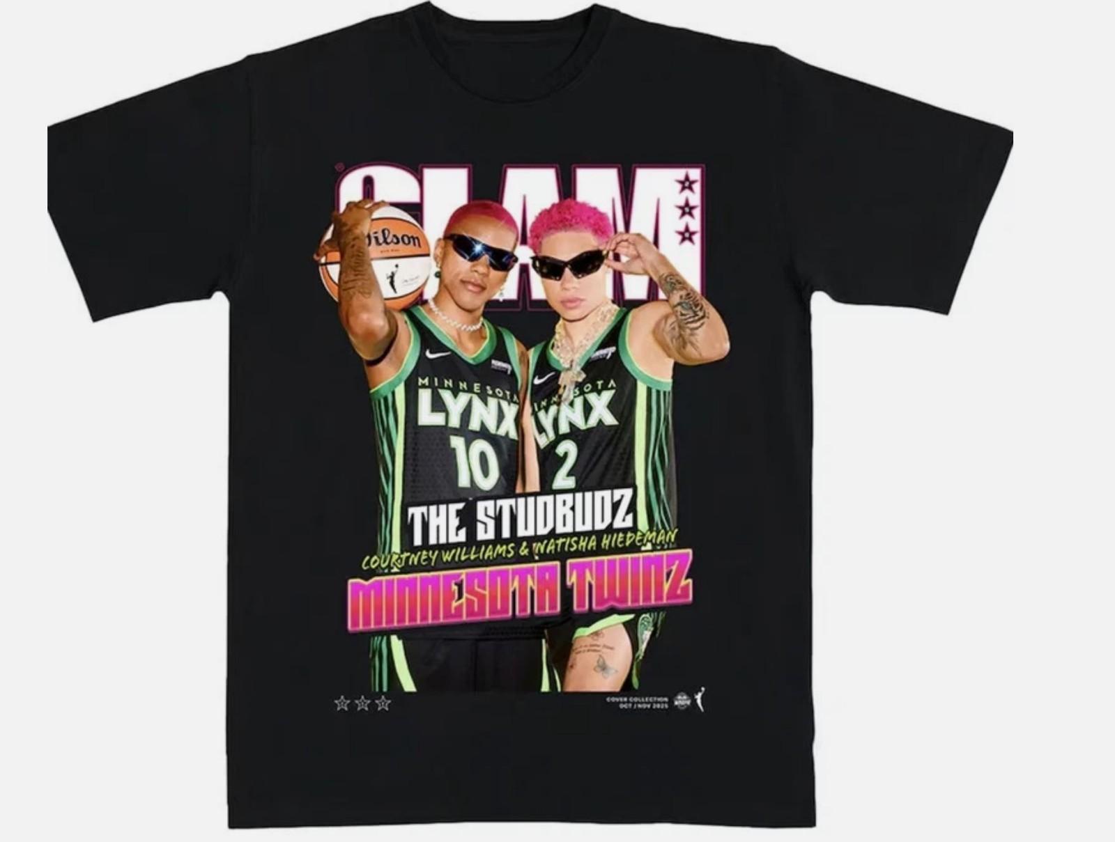 Courtney Williams  Natisha Hiedeman Minnesota Lynx StudBudz Cover Shirt Reprint M