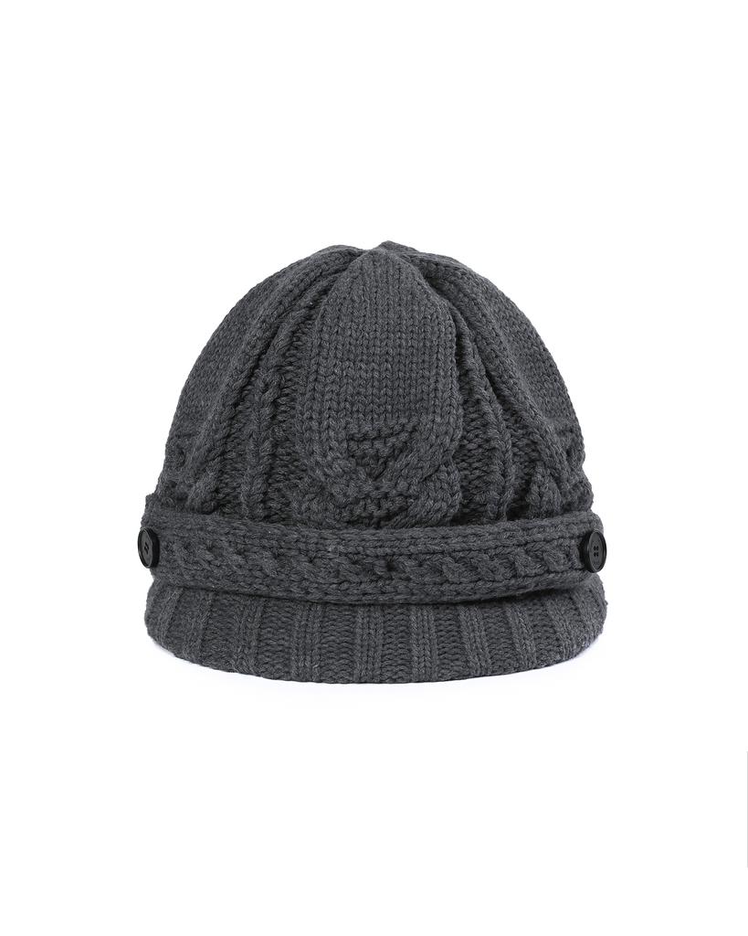MISEKI SEOUL Cable Knit Beret Gray