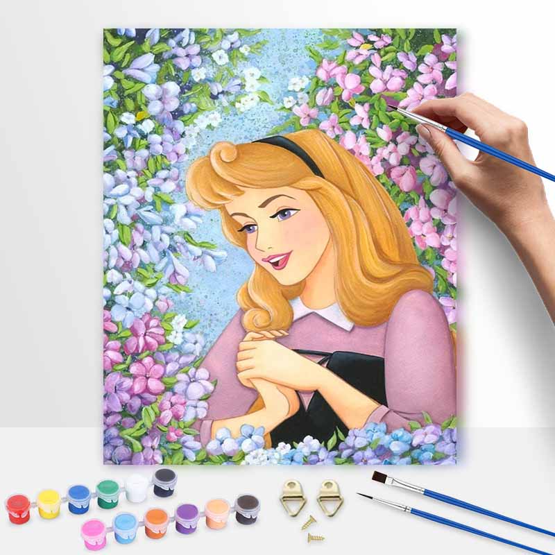 Disney Oil Painting Kit Painting Art Aurora Bedroom Wall Decoration Handmade Diy Gift Perfect for Any Home and Living Room.