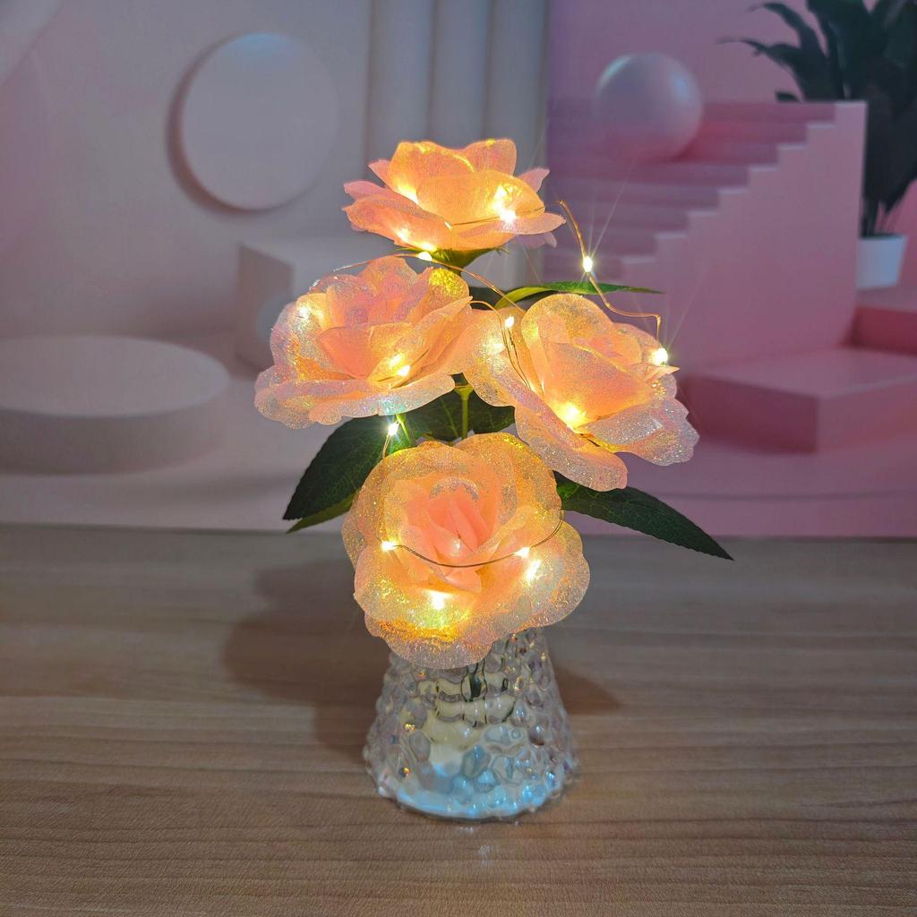 Simulation Rose Bouquet Night Light - Valentine's Creative Gift & Bedroom Decoration