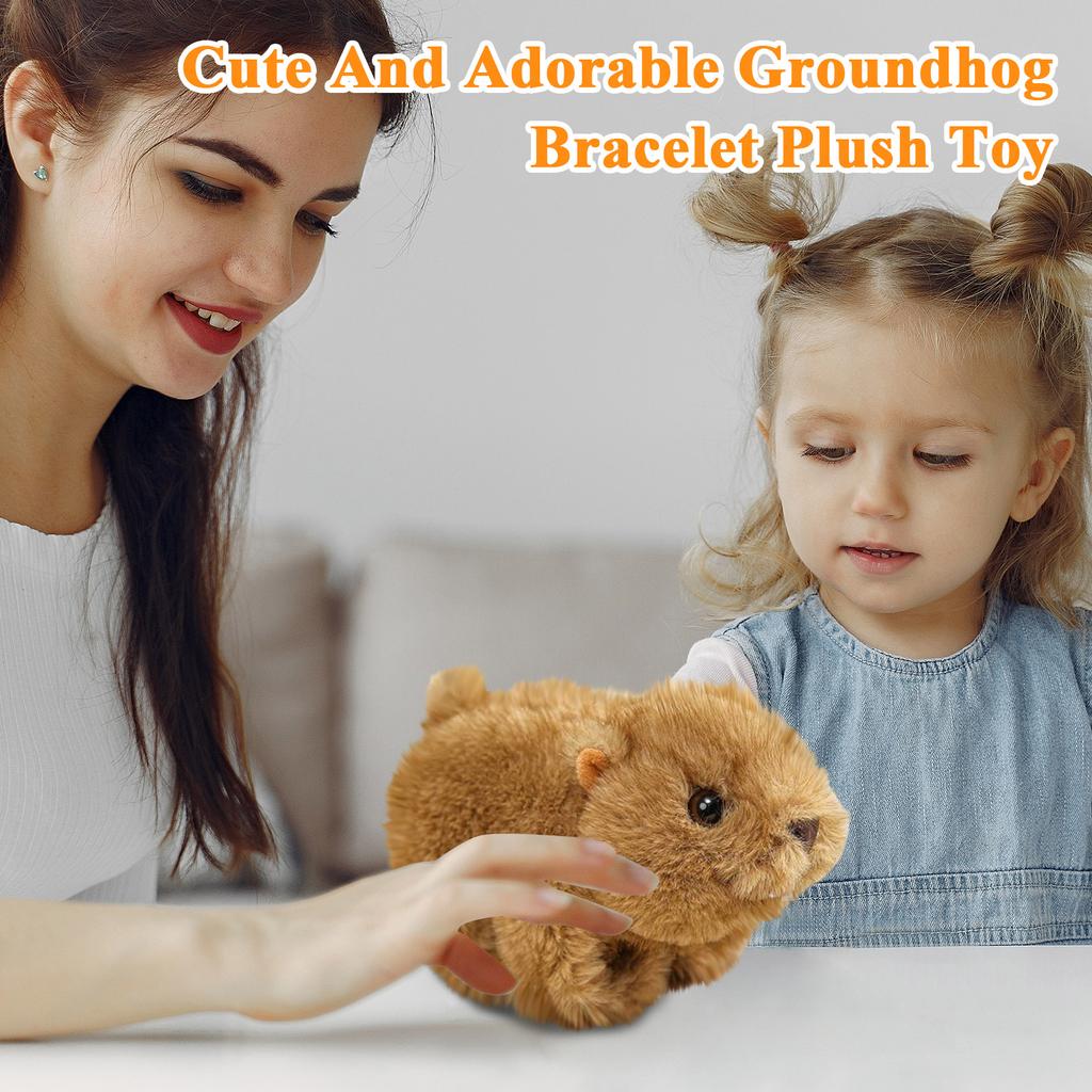 Süßes und Entzückendes Murmeltier-Armband Plüschtier Pat Kreis Schal Maus Puppe Kindergeschenk Puppe