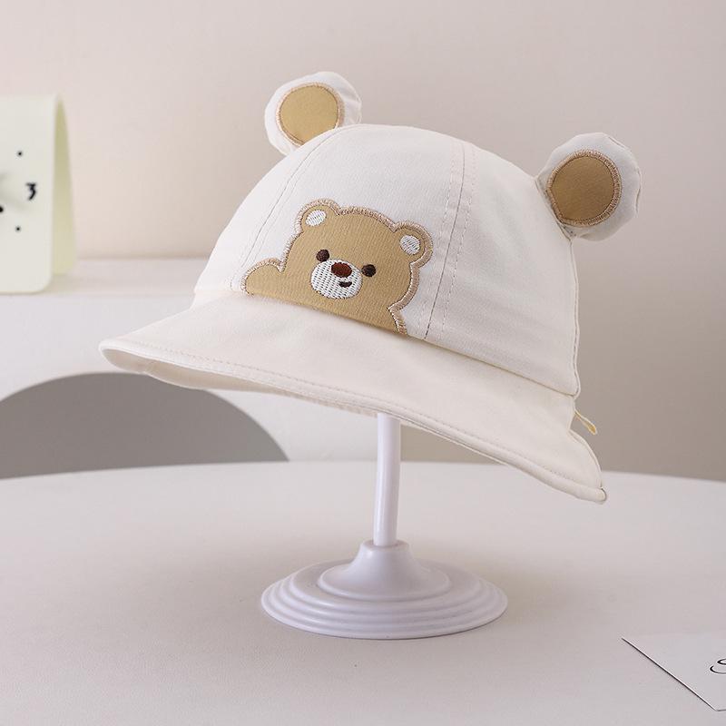 Cute Bear Bucket Hat for Infants & Toddlers - Versatile Sun Protection for Spring, Summer, and Autumn Outings