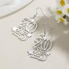 2025 Number Number 2025 Dangle Earrings Wine Cup Letter Number Figure Earring  New Year Gift