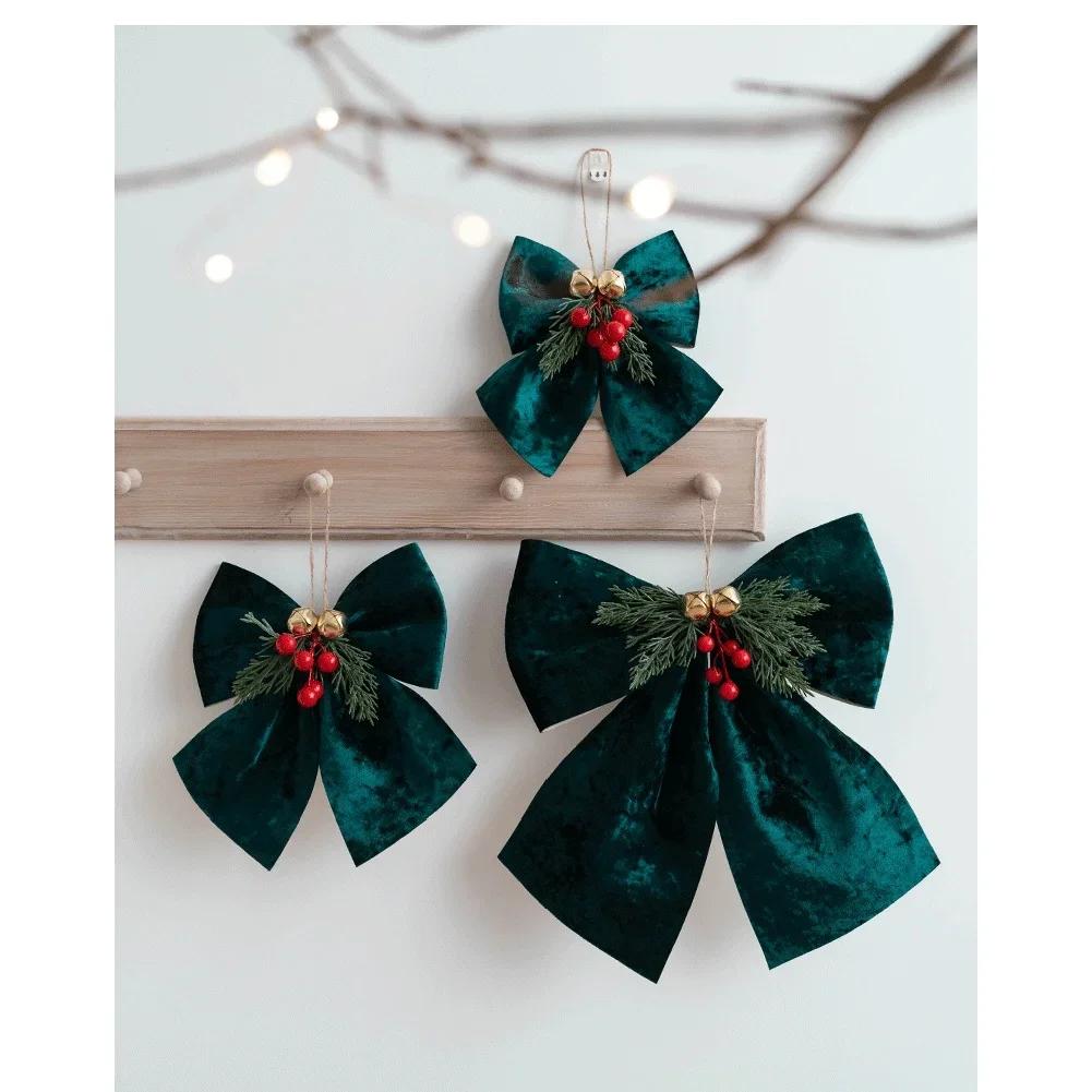 Holiday Tree Decorations Christmas Bow Ornament Christmas Decoration 16*20cm Charming Festive Bow Design Elegant Home Decor