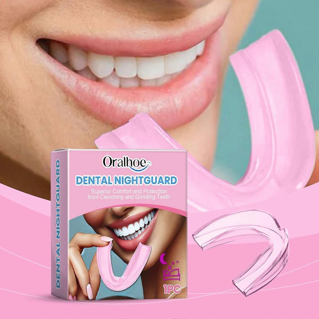 Oralhoe Pink Night Teeth Grinding Guard Prevents Snoring During Sleep And Protects Teeth With Occlusal Teeth Grinding Guard