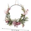 Zerodeko Door Wreath Garland Hoop Indoor Plants Artificial Garland Anthurium The Flowers Iron Metal Hoop Wreath Front Door Hoop Wreath