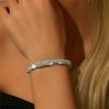 Bling Silver Rhinestone Stretch Tennis Gold Bracelet for Women Jewelry Gift
