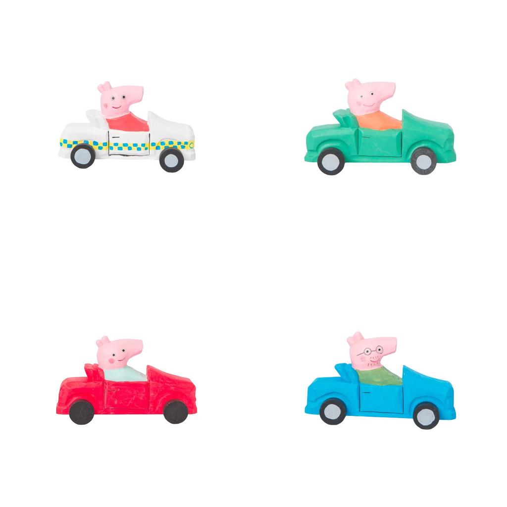 Peppa Pig Wooden Handcrafted Diy Car Toy For Kids And Home Decor With Modern Art Style