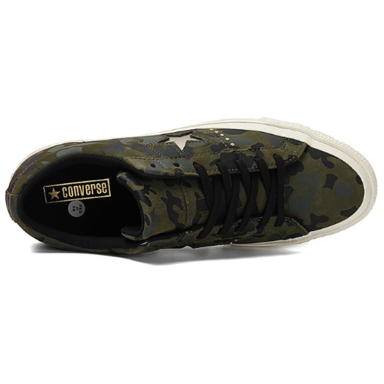 Converse One Star Series Comfortable Casual Low Top Canvas Shoes Unisex Sneakers Army-Green 159703C