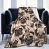 Pug Blanket Cute Pet Puppy Dog Fleece Throw Blanket Soft Lightweight Cozy Plush Flannel Blanket for Sofa Couch Bed Living Room