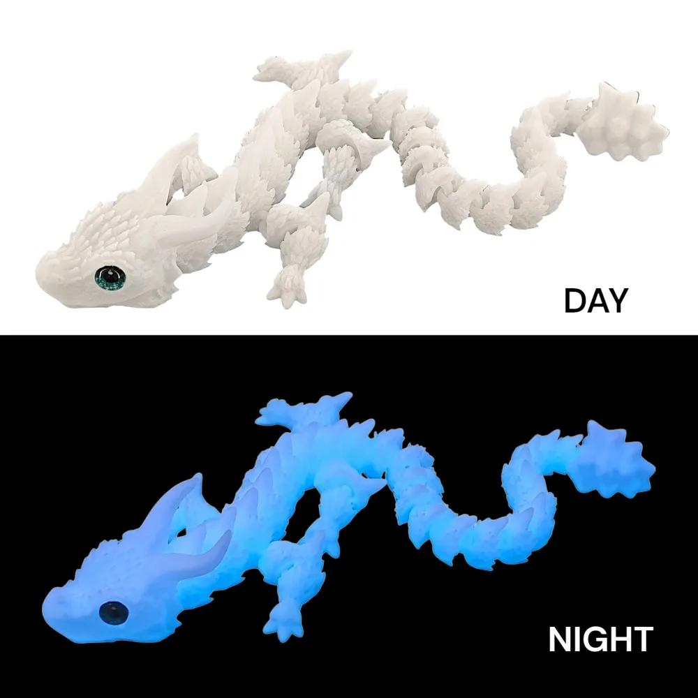 Simulated Eye 3D Printed Dragon All-In-One Molding Chinese Dragon 3D Printed Diceratops Dragon Rotatable Flexible