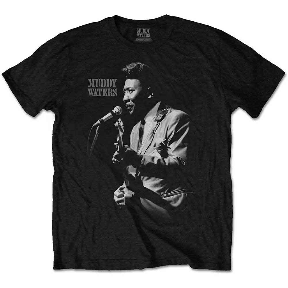 Muddy Waters T-Shirt: Muddy Live (Black) OFFICIAL NEW M