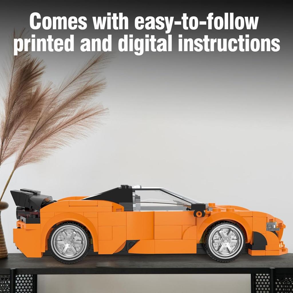 329 Pcs 750S Super Sports Car Toy Building Set, 4 Different Wheel Rim Designs, MOC Building Blocks Cars for Adults, Teens, Boys Ages 8-12