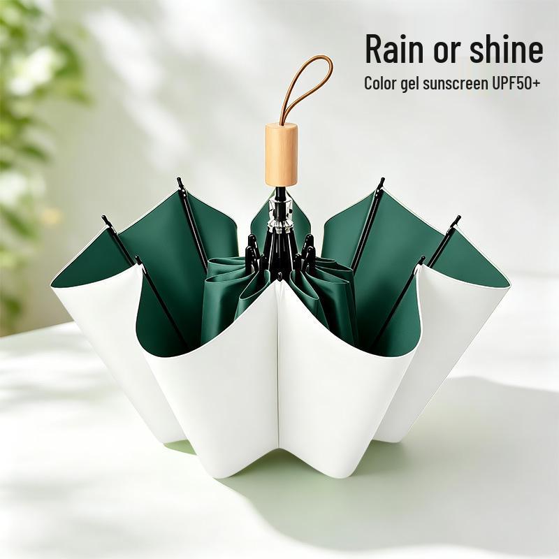 Dual-Use Windproof Large Umbrella: Colorful, Thickened, Anti-UV, Sunshade for Women—Perfect for Rainy & Sunny Days