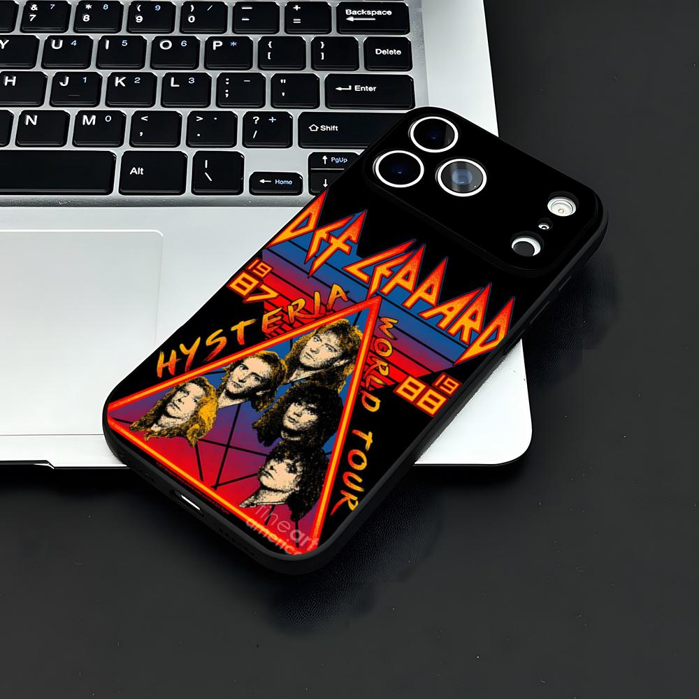 Hot Rock Band D-Def Leppard Phone Case For IPhone 17 Air 16 E Pro Max 15 14 13 Mini 12 Pro 11 Max Plus Black Soft Shell