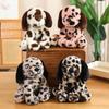 Cute Sitting Spotted Dog Doll Plush Toy Puppy Dog Teddy Dog Doll Children Soothing Rag Doll