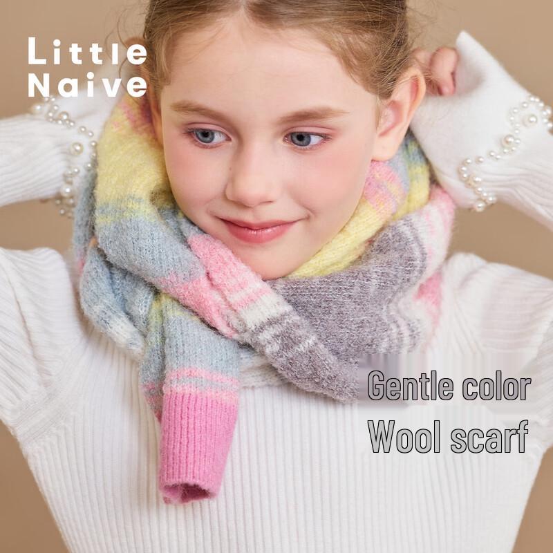 Little Naive Girls  Gradient Wool Blend Winter Scarf