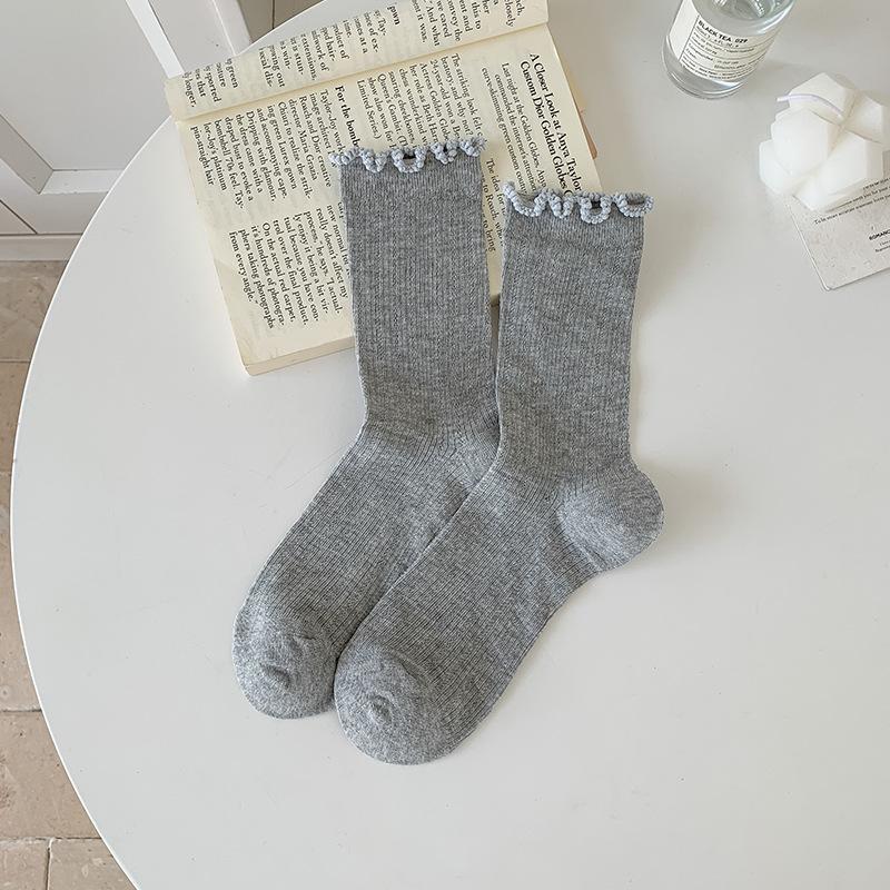 Damen Sommer Dünne Netz Atmungsaktiv Schweißabsorbierend Einfarbig Freizeit Knochenlos In Der Röhre Stapelsocken