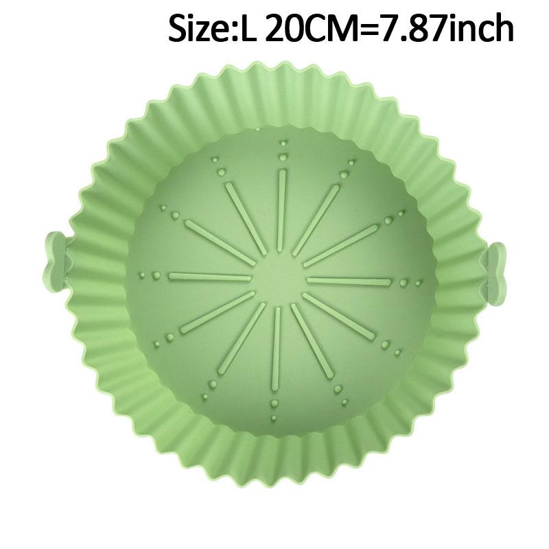 17/20cm Horkovzdušné fritézy Trouba Pečicí plech Opakovaně použitý Silikonový Nepřilnavý Kulatý Pečicí plech Podložky do mikrovlnné trouby Vložka do pánve horkovzdušné fritézy Forma na dort