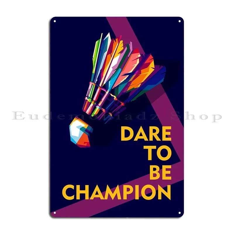 Badminton Metal Plaque Poster Decoration Cinema Wall Decor Design Cinema Tin Sign Poster 20x30cm(7.8x11.8inch)