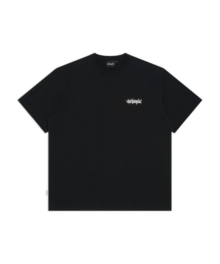 MARK GONZALES Water Next Sign Logo Short Sleeve T-Shirt - Black