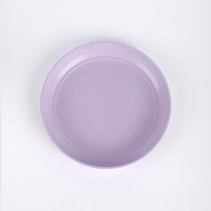 15/20 cm kulatý salátový dezertní talíř stohovatelný nerozbitný opakovaně použitelný brčkový talíř vhodný do mikrovlnné trouby ovocný talíř do jídelny