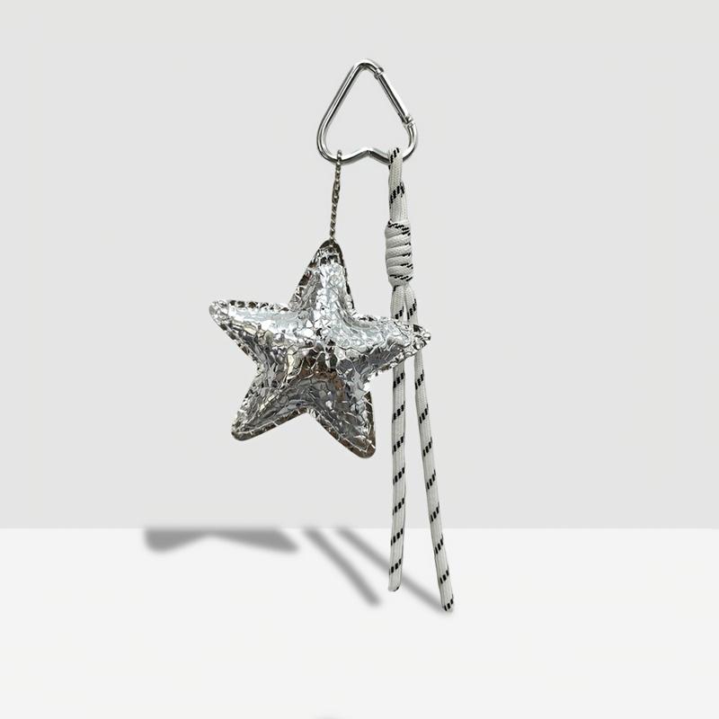 PU Leather Starfish Bag Charm Cute Decorative Keychain Decoration Braided Rope Bag Accessorie
