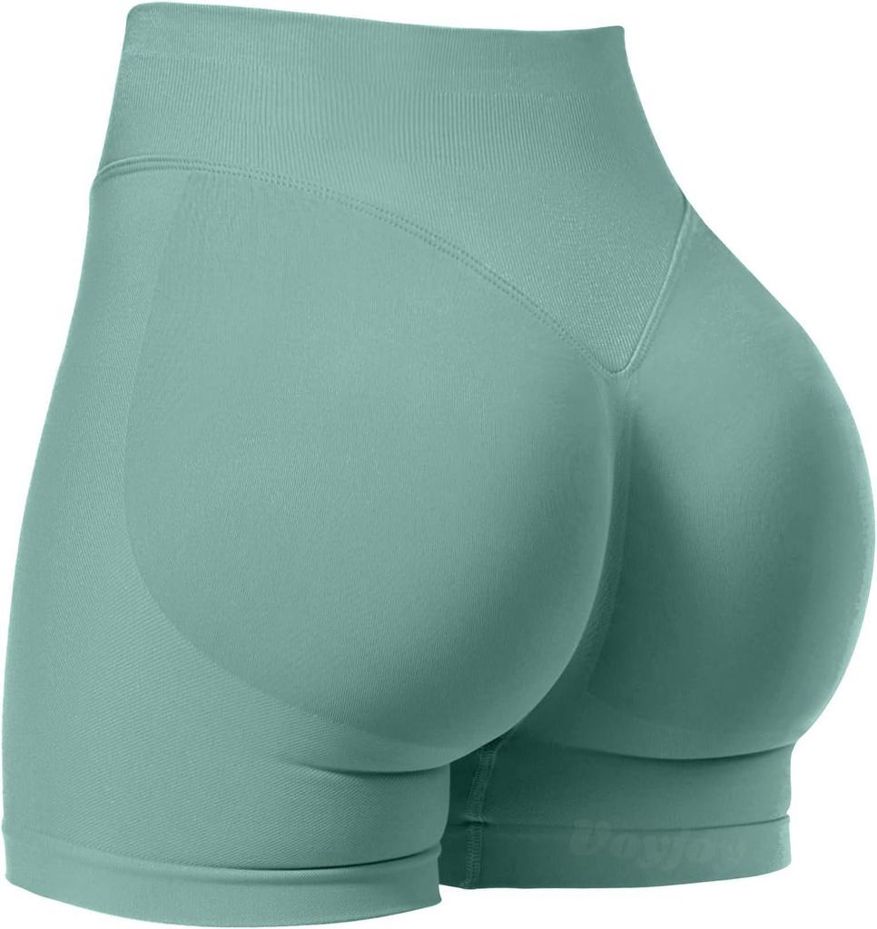 Dfyne Damen High-Waist Nahtlose Yoga-Shorts - Hüfthebend, Enganliegende Fitnessbekleidung