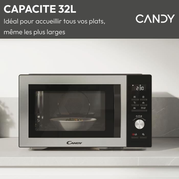 Candy Essenza CMCA29EDLB 1000W 29L Digital Black Combi Microwave - Fan-assisted - 5 Power Levels - 10 Auto Menus
