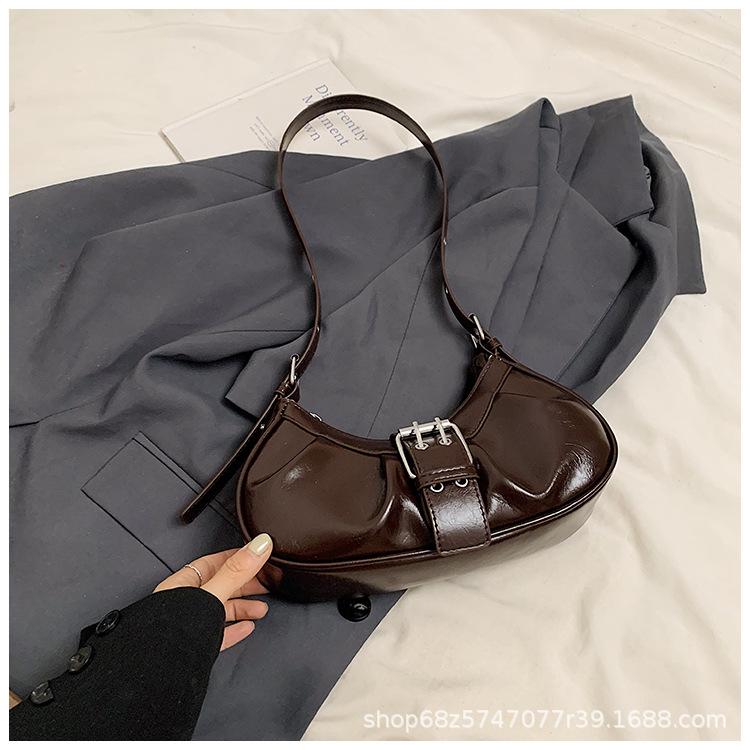 

Нишевая ретро сумка подмышку женская 2025 новая мода в стиле Spice Girls для поездок на работу сумка-полумесяц на плечо сумка-мессенджер