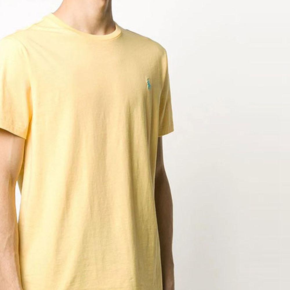Polo Ralph Lauren Logo Casual Crew Neck Short Sleeve T-Shirt Men T-Shirts Yellow 710680593