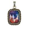 Natural Opal Pendant 35.6 ct Cushion Cut Sterling Silver October Birthstone for Gem Collections
