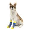 Yousheng 4Pcs Pet Stocking Puppy Print Anti-skid Breathable Elastic Pet Dogs Three Sections Long Socks for All Seasons