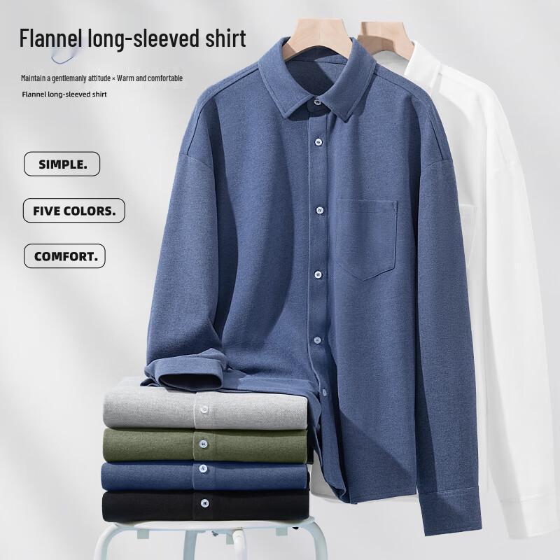 VANCL Men's 2025 Fall Flannel Long Sleeve Shirt