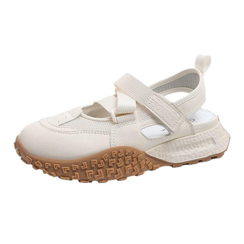 Mary Jane Baotou Sports Sandals Hollow Velcro Breathable Casual Moral Training Shoes Forrest Gump Shoes