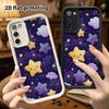 Phone Case: 2D Flat Samsung Galaxy A34 A35 M05 M06 S20 S22 S21 FE Plus 5G Tiered Protective Case, Stars and Moon, Christmas and Halloween Gift