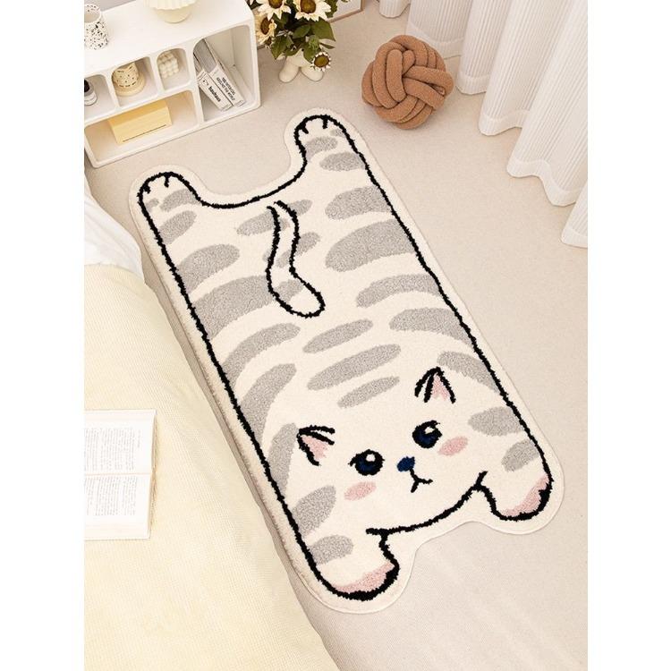 Cute Long Plush Bed  Bedroom Carpet Bay Window Balcony Living Room Children's Room Floor Mat Anti Slip