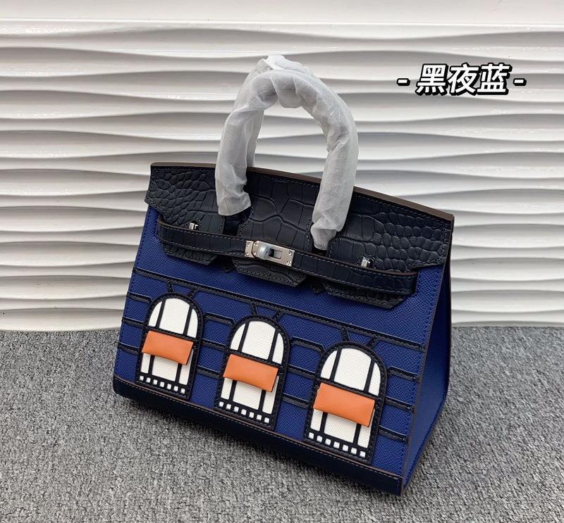 2026 Neues Palmenmuster mit Krokodilleder-Kombinationsfarbe Kleines Haus Platin-Tasche Mode Handtasche Schrägband Damen