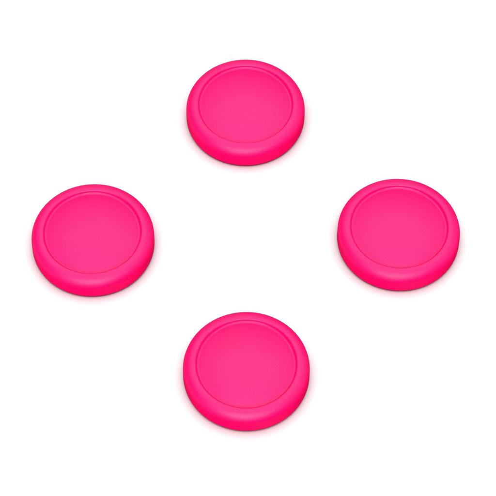eXtremeRate PlayVital Cute Switch Thumb Grip Joystick Caps for Switch Lite Silicone Analog Covers for Bright Pink Caps, & & OLED, Joy-Con Sticks,