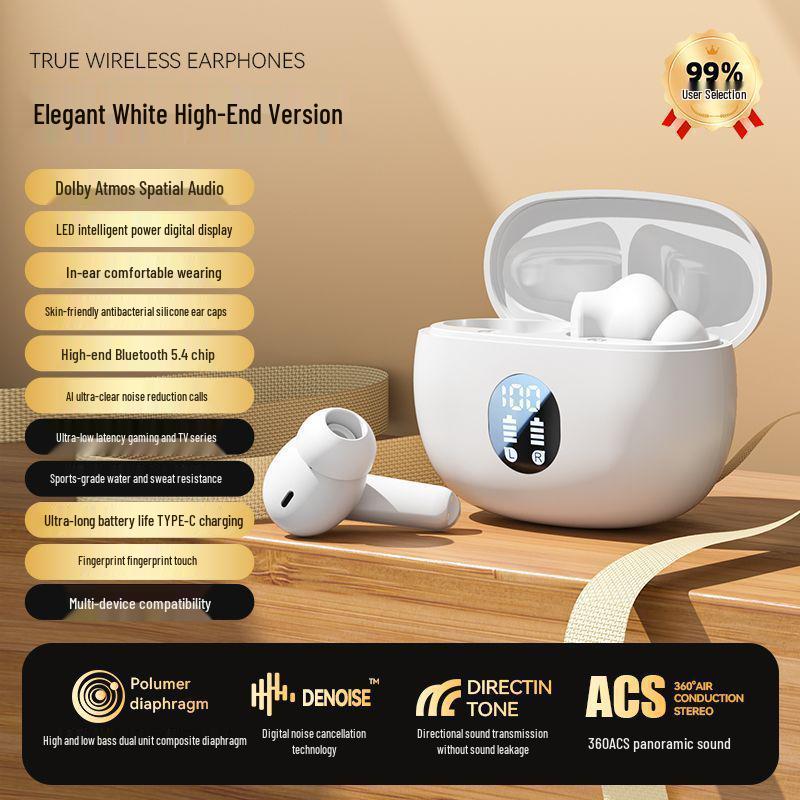 2025 Wireless Noise-Cancelling In-Ear Sports Bluetooth Headphones with High Sound Quality